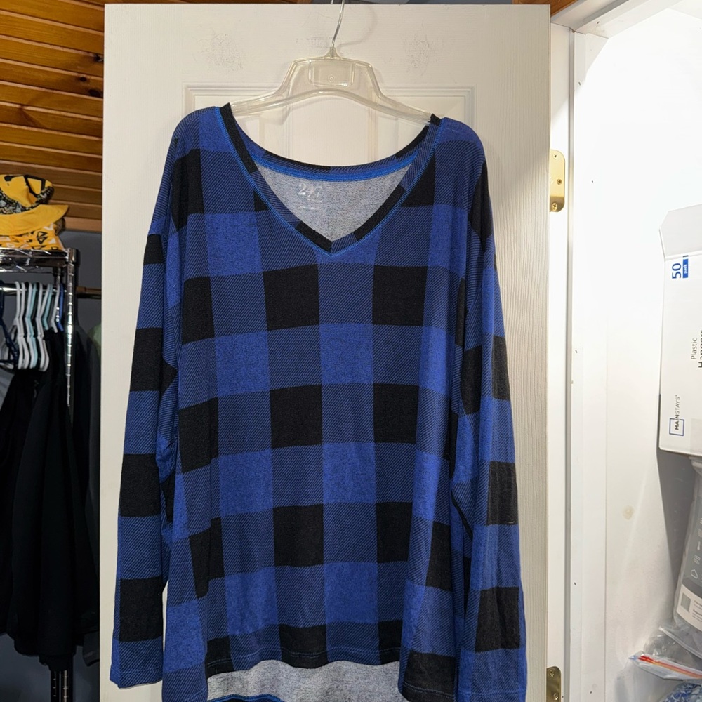 Maurices Blue and Black V-Neck Sweater